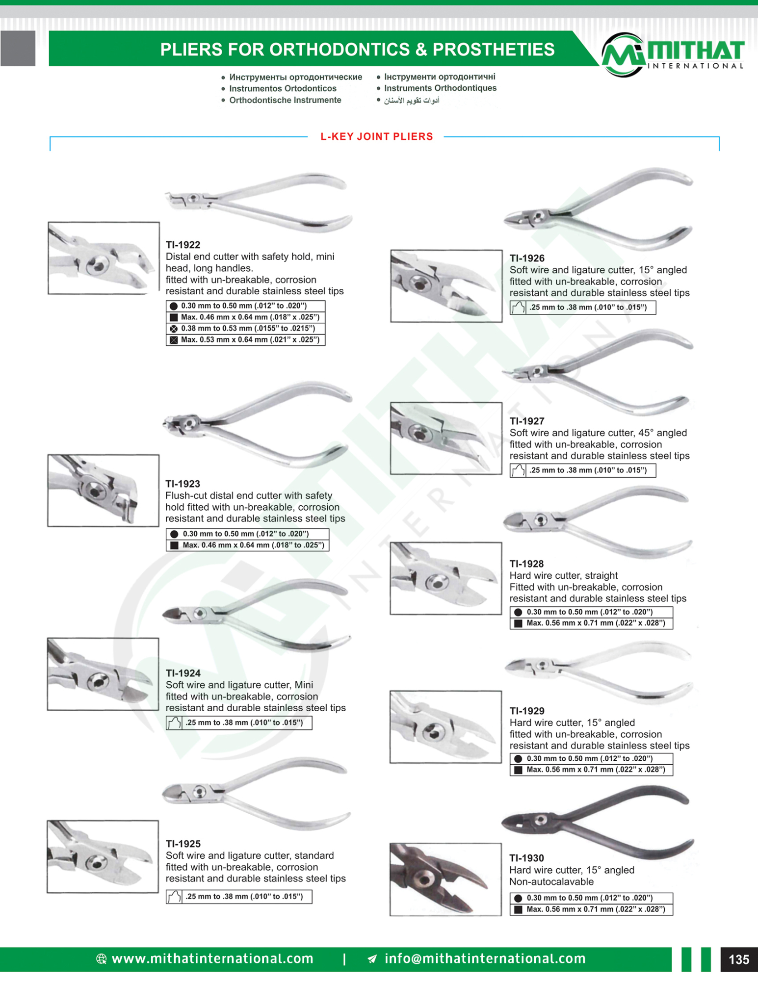 Orthodontic Instruments & Pliers
